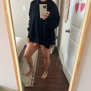 Black knit oversized sweater